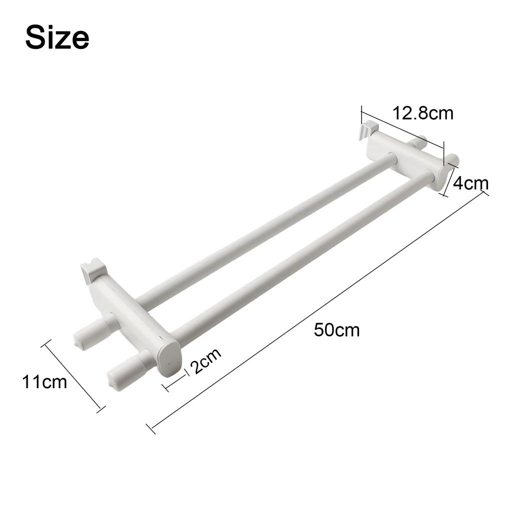 1 Pcs Towel Rail Hanging 50cm Cloth Hanger Storage Holder For 0.3-2m Heating Radiator Bathroom Kitchen Towel Holder