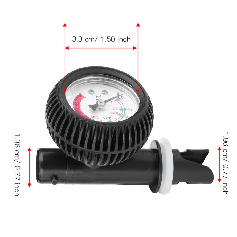 Inflatable Boat Air Pressure Gauge 0-5 PSI for Inflatable Kayak Boat Surfboard Pump Safety Barometer
