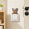 Light Switch Plate Stickers Cute Cartoon Puppy Decorative Switch Cover Decals 1 Pc