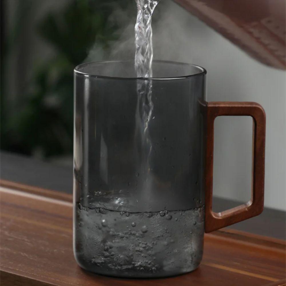 Heat Resistant Flower Tea Cup High Borosilicate Glass Tea Making Mug Water Cup  Daily Drinking