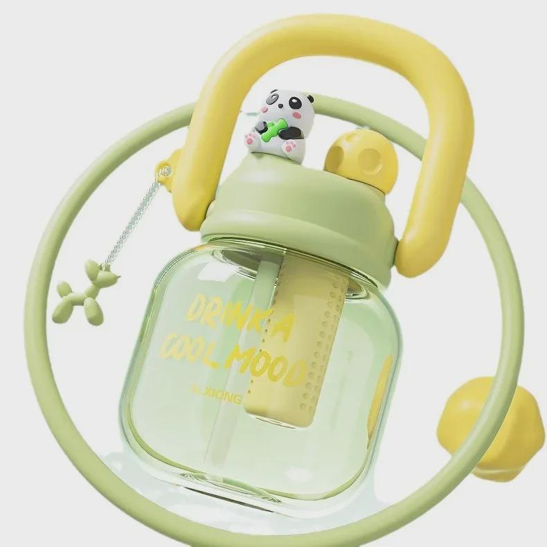 Kızlar için Yüksek Kapasiteli Çift Ağızlı Sevimli Pipetli Kettle