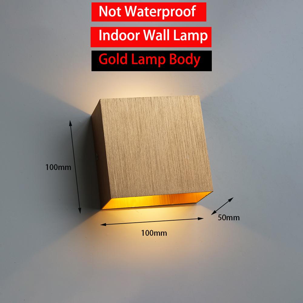 Modern Square 6W 12W LED Indoor Wall Lamp Aluminum Sconce Home Lighting Bedroom Living Room Aisle Decorate Wall Light AC85-265V
