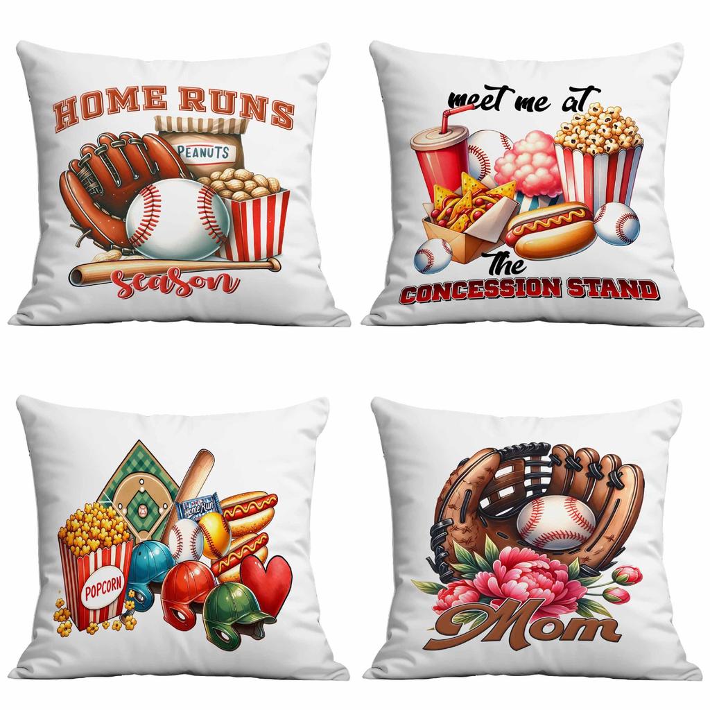 New Baseball Peripheral Printed Pillowcase Home Living Room Sofa Pillowcase Cushion Cover