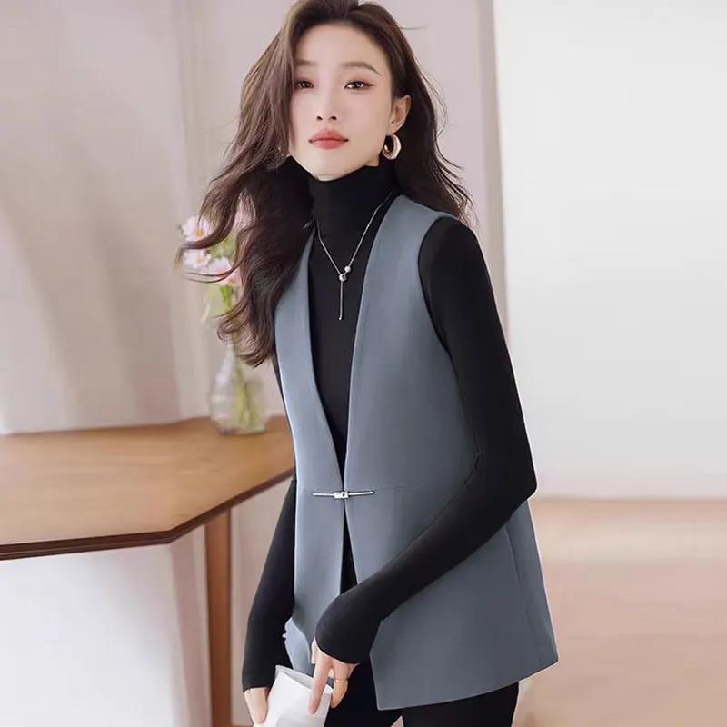 Ärmellose Anzugweste Jacke für Damen Herbst Neu Professionelle Weste Weste Lässige Vielseitige Weste für Damen