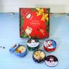 Christmas Fragrant Candle Set: Soy Wax Aromatherapy with Dried Flowers & Essential Oils, 4-Piece Collection