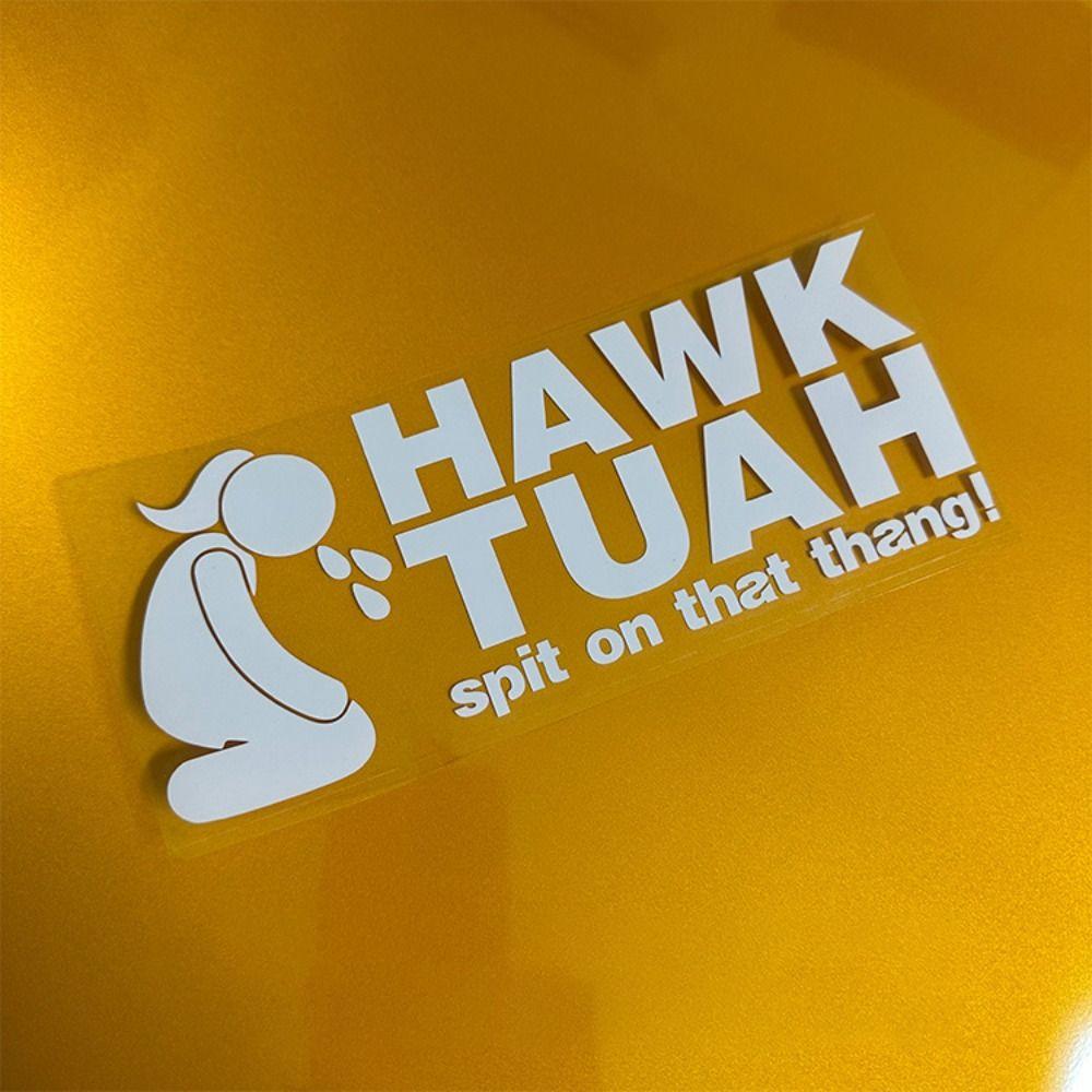 Funny Hawk Tuah Spit On That Thang Stickers Waterproof Car Prank Sticker  Car Accessories