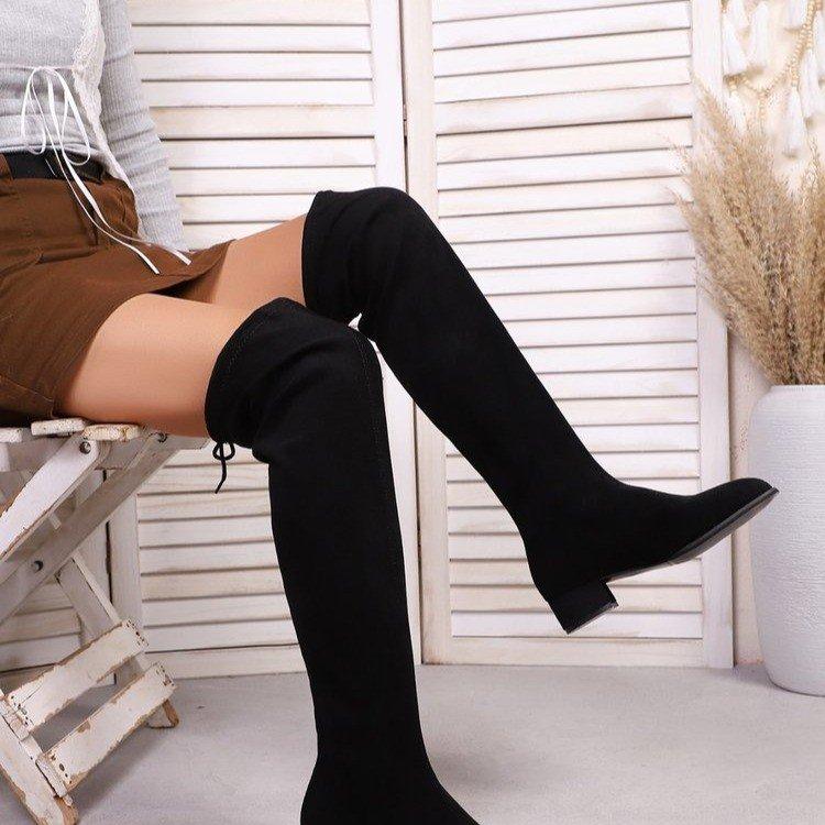 Fashion Women's Boots Fashion Pointed Suede Over-the-knee Boots 2025 Autumn and Winter Anti-slip Wear-resistant Block with Boots