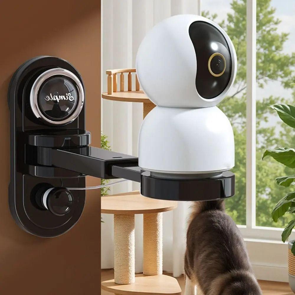 Rotating Suction Cup Camera Holder Wall-Mounted Punch-Free Wall Shelf Indoor Security