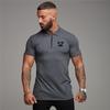 Muscleguys   Fashion Mens Polo T-shirt Short Sleeve Casual Cotton Fitness Zip Polo Tees Brand Gym Bodybuilding Clothing