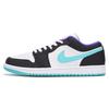 Air Jordan 1 Slip Resistant Coverage Low Top Vintage Basketball Shoes Men's Blue Black HJ9013-550(Team59-)
