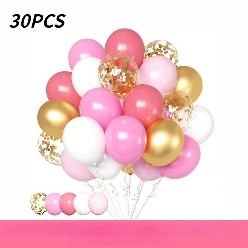 10 Zoll 30 Stück Glitzerpapier-Schnipsel Ballon-Set Dekoration Ballons Weihnachten Halloween Geburtstag Feiertag