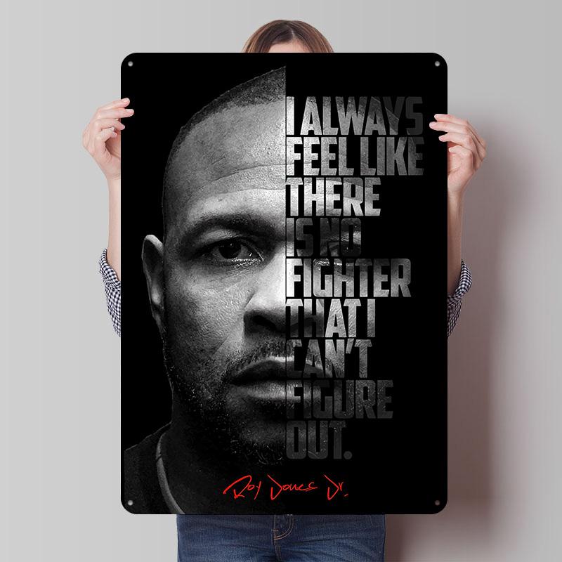 Roy Jones Jr Boxer Metal Posters Custom Vintage Metal Signs Wall Art Retro Tin Plaque for Man Cave Decoration Bedroom Desk Decor