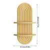 Scaffale da Parete in Legno a Doppio Strato Stile Boho Chic per Ambienti Domestici Eleganti