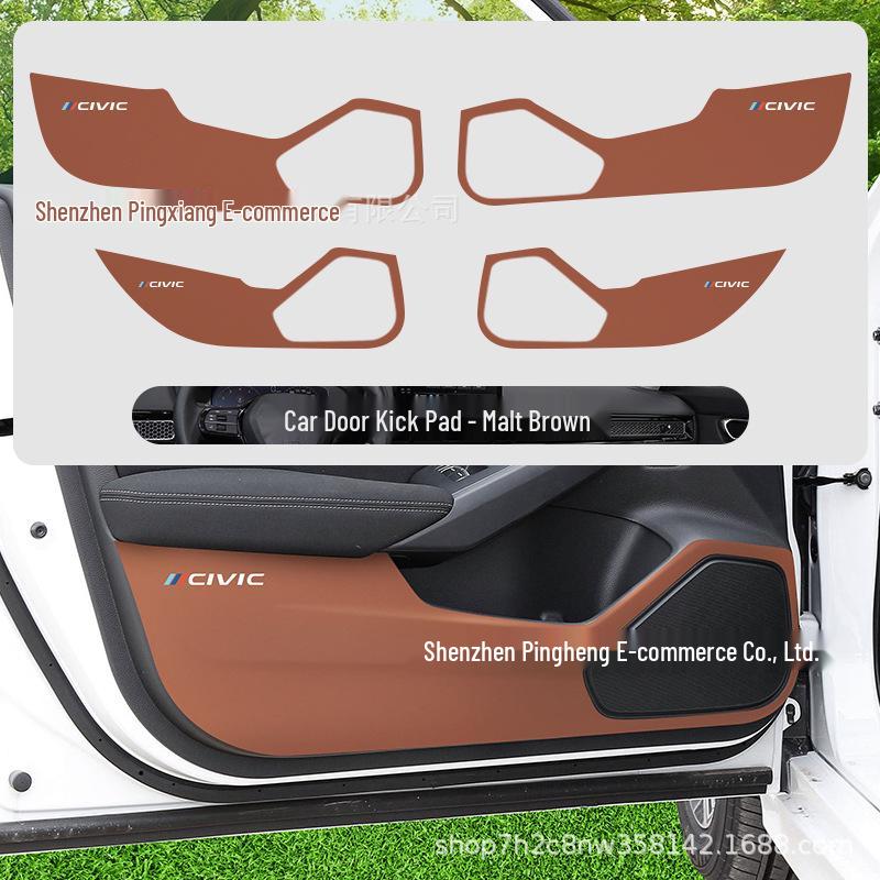 Carbon Fiber Door Anti-Kick Pad for 2021-2023 Honda Civic (11th Gen)