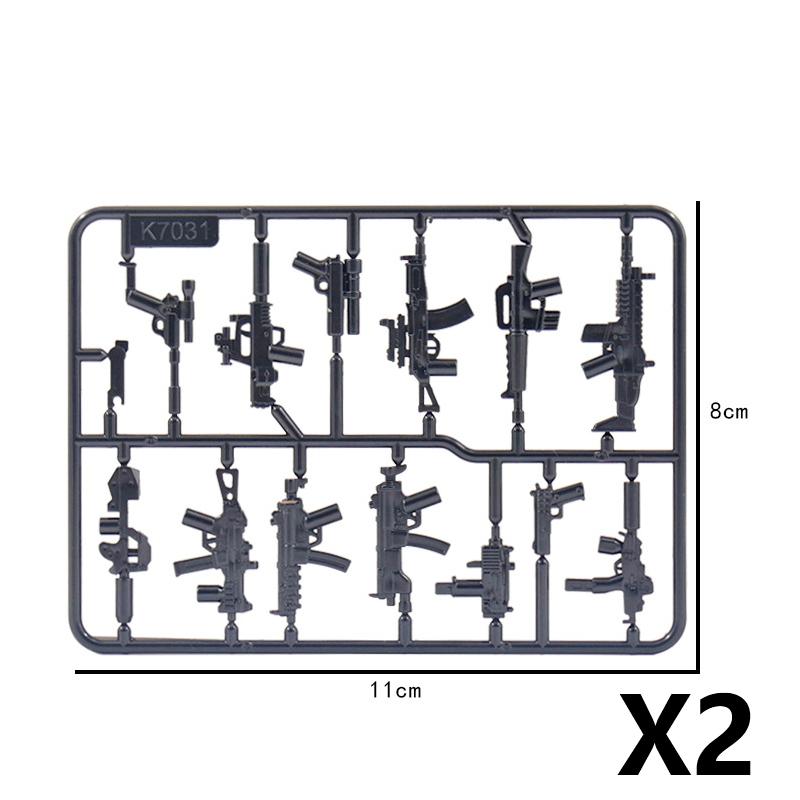 Military Waffen Pack Accessory Building Block Assassin Figure Waffen Accessories Dart Blade Sword Knife Soldier Guns Bricks Toys