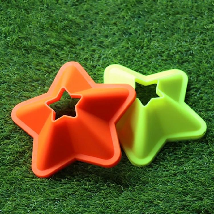 Football Skill Development Tool Star Shape Training Markers Weatherproofed Cones For Agilities Speed Drill