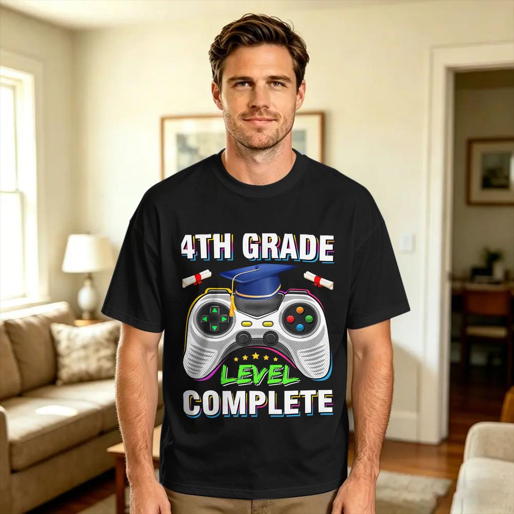 Graduation 6th Grade Level Complete Tshirt Male Y2k Basic Tshirts Beach Oneck Fashion Tees Hot Sale Oversized Tops