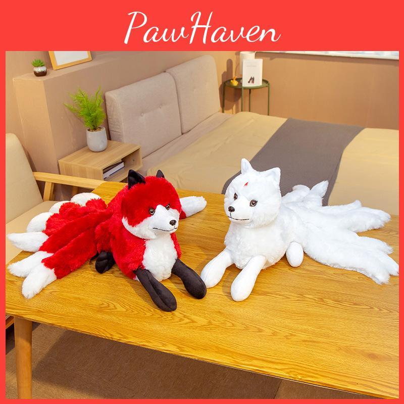 Nine Fox Tailed Plush Toy Cartoon Stuffed Animal Doll Bedroom Gift Decoration