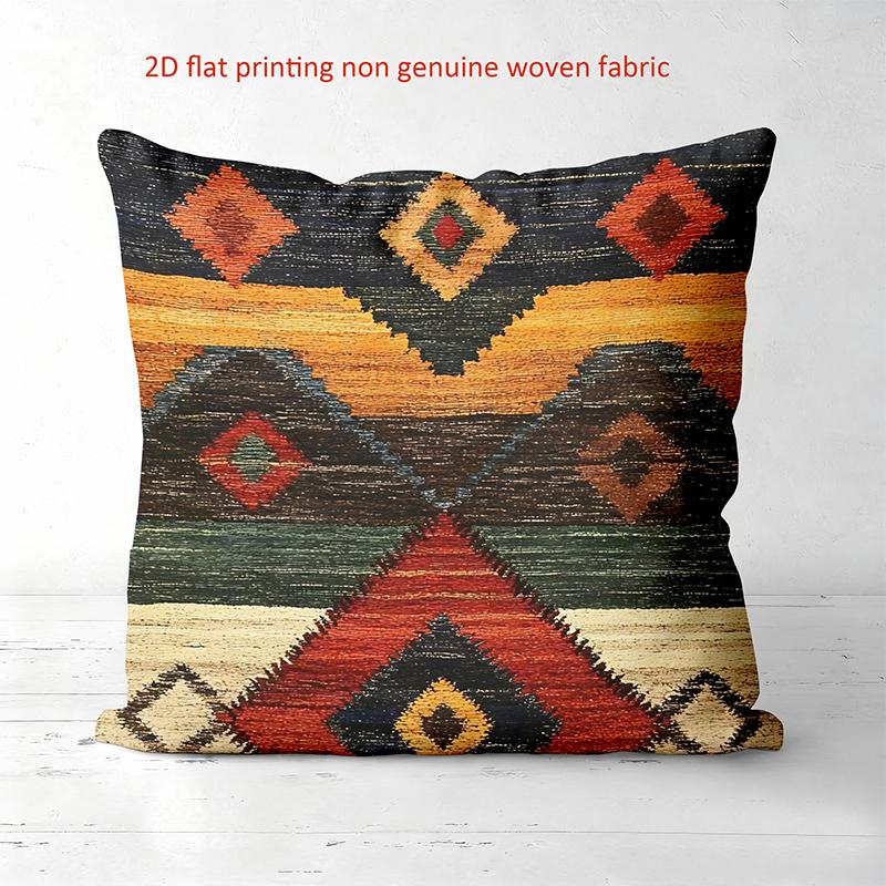 

Colorful Geometric Pattern 2D Printed Pillow Covers Polyester pillowcase, sofa decorative cushion cov Headboard Pillow 45x45cm