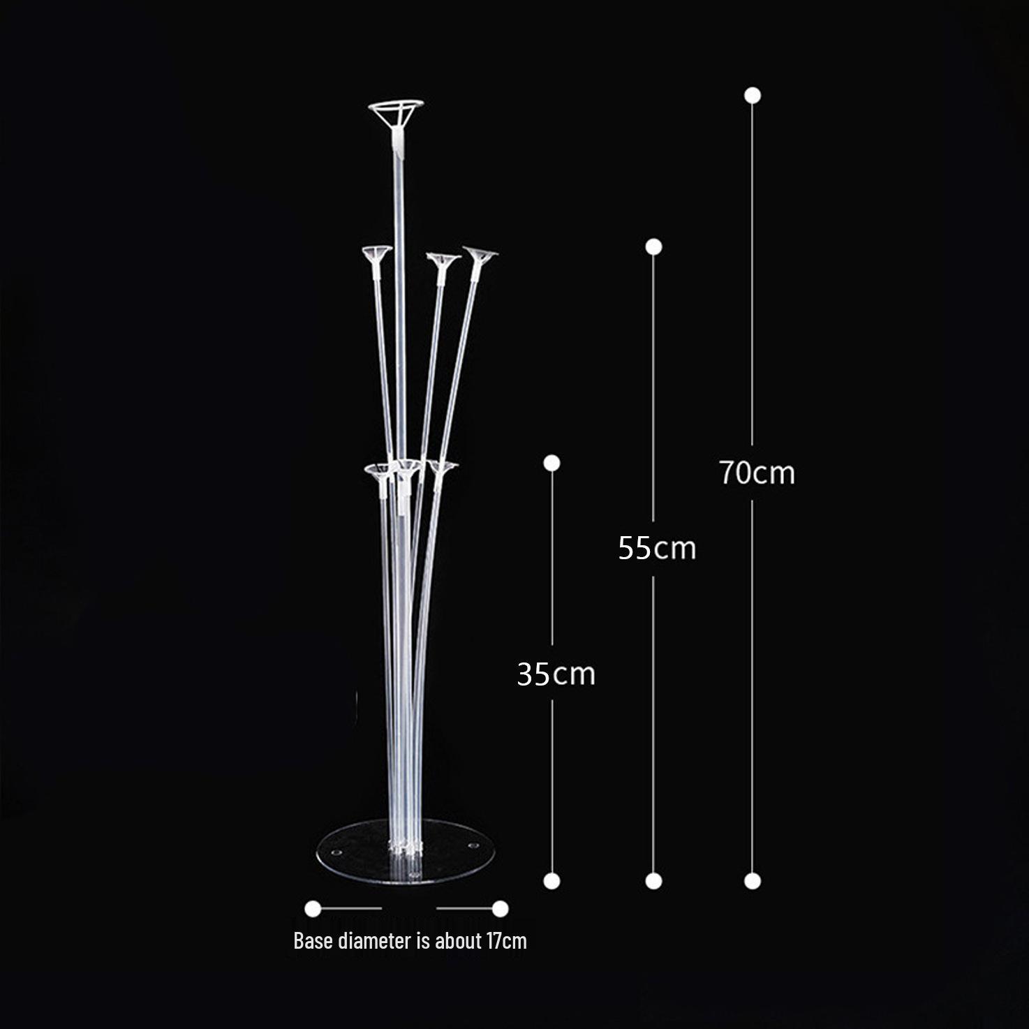 Transparent Balloon Tree Stand for Weddings & Birthdays - Floor Decoration Guide 70cm Table Floating Stand for 7 Balloons прозрачный