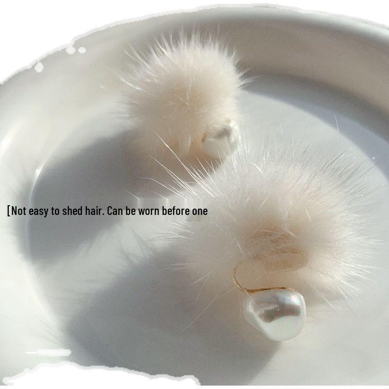 Red Retro Hong Kong Style Flocking Flower Bow Earrings - Elegant Long Design for Women, Perfect for Autumn and Winter Seasons