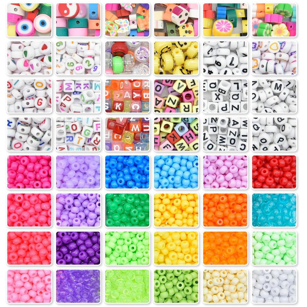 Bracelet Necklace Jewelry Rice Beads Letter Beads Pony Beads Handmade Diy Set Female