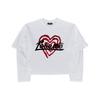 Tomseubeolseudei Heart Logo Layerd Long T-Shirts White