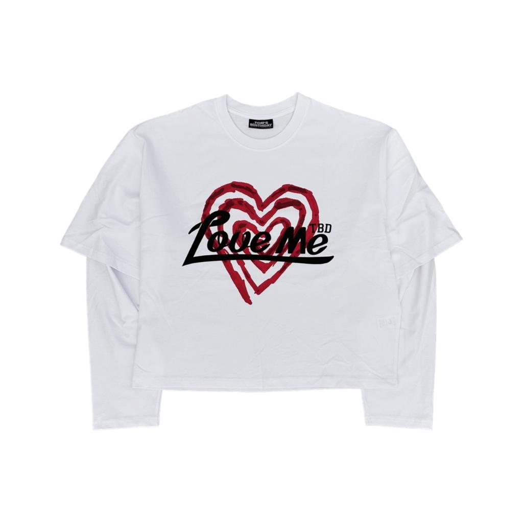 Tomseubeolseudei Heart Logo Layerd Long T-Shirts White