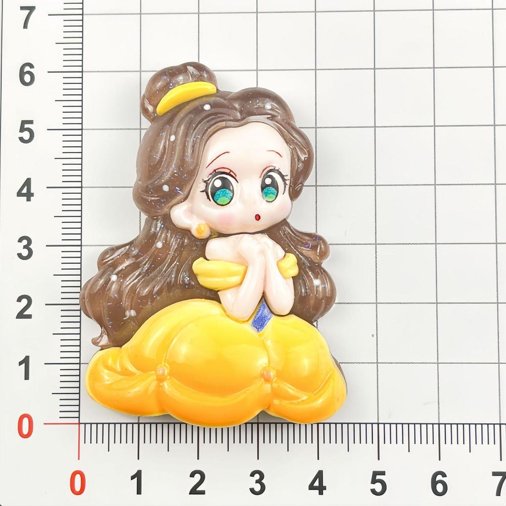 Luminous Mermaid Princess Resin Accessories: DIY Cream Glue Hair Clip & Magnet Material