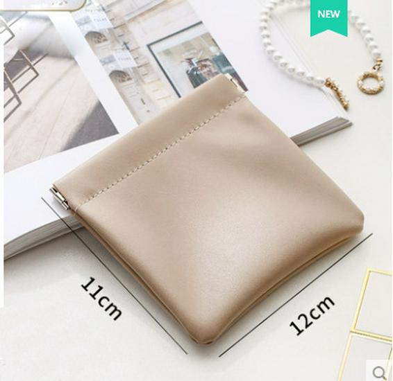 Compact PU Multipurpose Pouch: Lipstick, Coins, Jewelry, Earphones Storage.