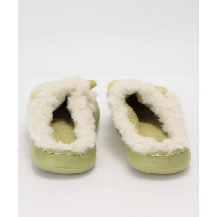 Boa Volume Flat Slippers with Ears, Women's Shoes, Shoes, Slippers, Spring, Autumn, Winter, Cold Protection, Warm, Fluffy, Fluffy, Cold Prevention,