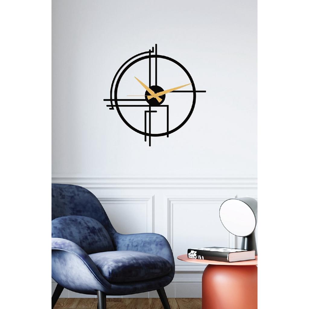 Querencia Metal Black Wall Clock 1.5 Mm Thickness 50 X 50 Cm