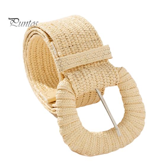 Stilvoller Damen Gürtel Elastisch Stroh Gewebt Breit Einfarbige Must-Have Kleid Jeans Boho Dehnbar Damen Freizeitkleidung Accessoire Modisch