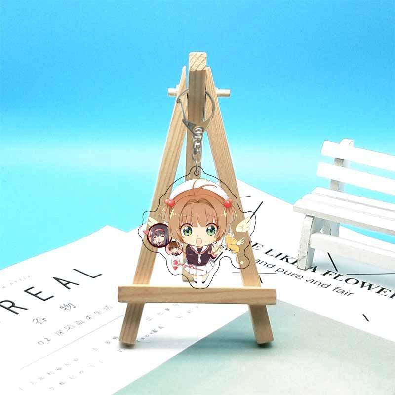 Cardcaptor Sakura Anime Acrylic Fun Keychain Animation Related Products Girls Gift Key Chain Bag Charm Souvenir Pendant Jewelry