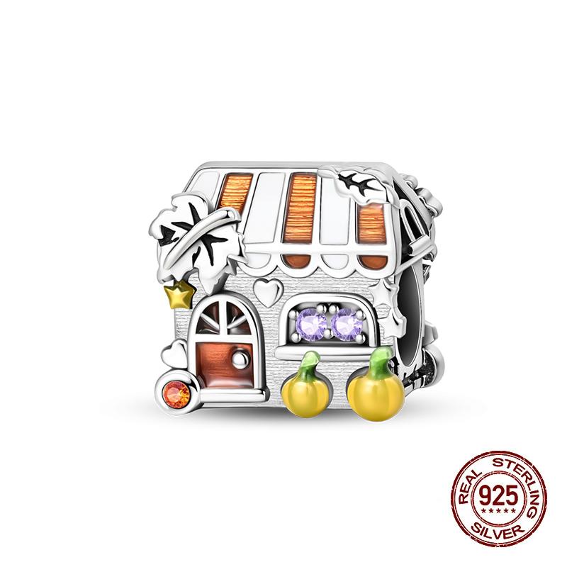 New Copper Charms Beads Pendant Pink Bouquet Love Wedding Proposal Charm For Women Bracelet Engagement Jewelry Gift