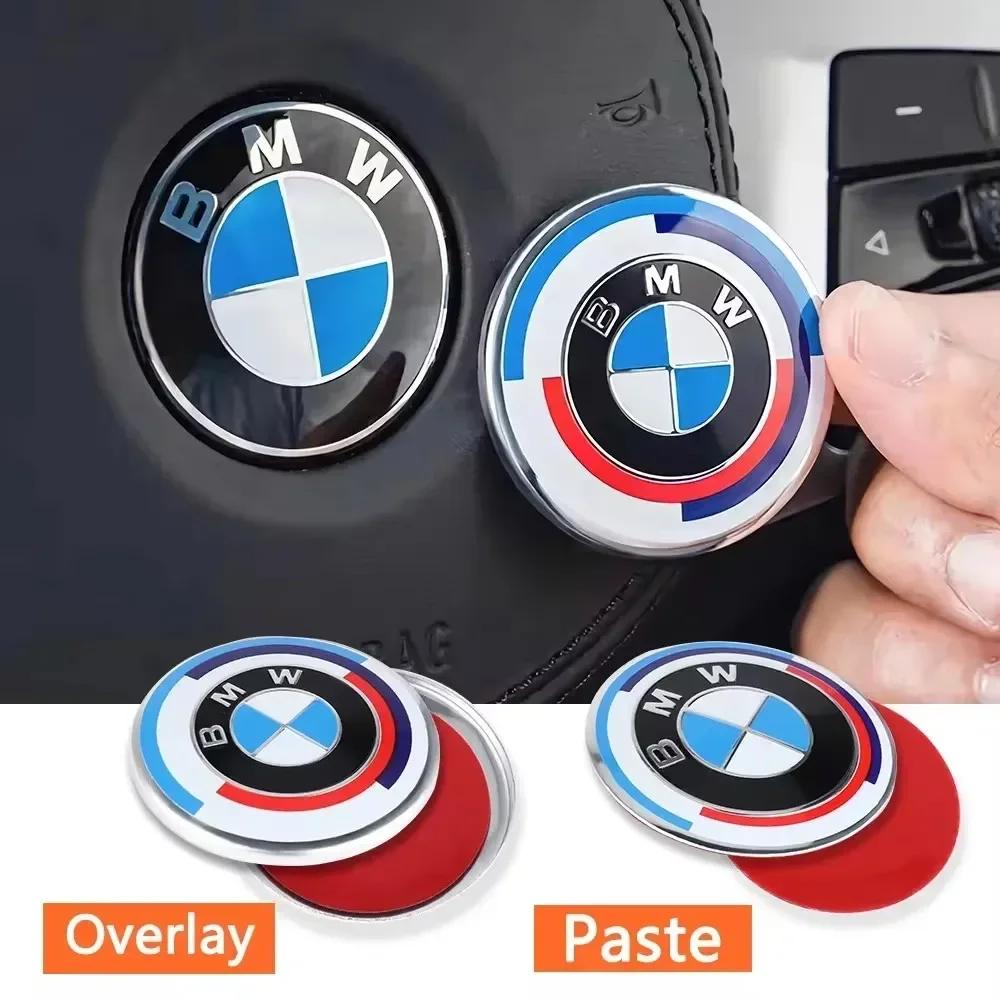 2025 Heiß 45mm Für BMW Auto Lenkrad Abzeichen Aufkleber Dekoration Zubehör Für BMW E46 E85 E60 F10 E39 F30 E36 F20 E87 E90 E7