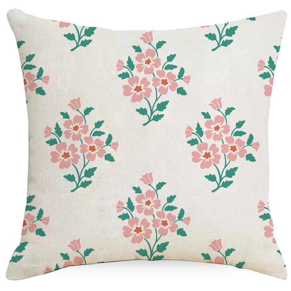 New Small and Fresh Floral Print Pillowcase Home Living Room Sofa Cushion Pillowcase