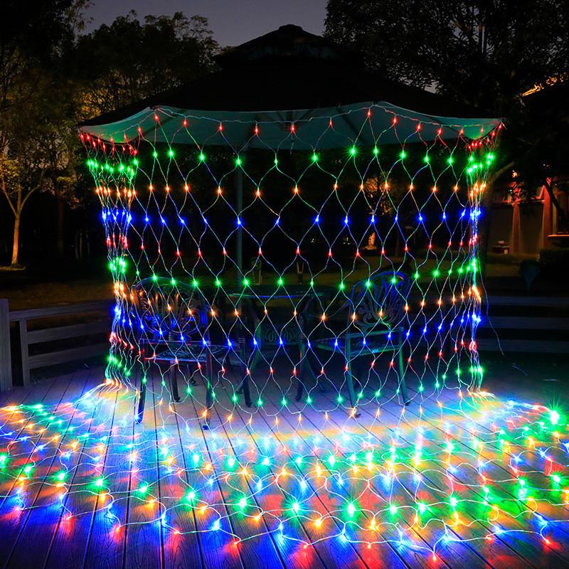 1.5MX1.5M 2x3M Garlands LED String Christmas Net Lights Fairy Xmas Party Outdoor Garden Wedding Decoration Home Curtain Decor