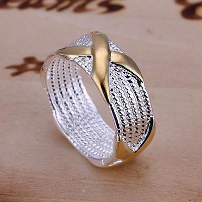 Splendidi uomini Lady Wedding Bellissimi regali del festival Anello color argento Gioielli alla modar013