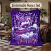 Coperta da divano a tema unicorno con nome personalizzato, coperta morbida e accogliente per casa, divano, letto