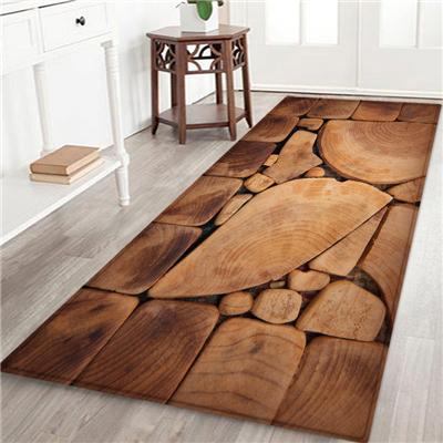 Geometric Wood Grain Kitchen Mat Floor Mat Carpet Door Mats Entrance Non-Slip Floor Rug For Living Rooms Kitchen Rug Carpet