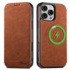 SUTENI J06 For iPhone 16 Pro Case Litchi Texture Leather Wallet Phone Shell Compatible with MagSafe