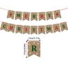 Christmas Theme Letter Snowman Sock Pattern Paper Banner Props Decoration