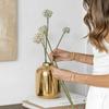 Golden Metal Vase for Home & Office Decor | Flower Vase for Living Room, Dining Table & Corner Decor | Elegant Home Decoration