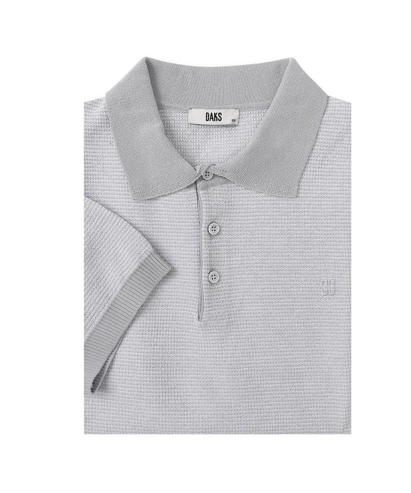 Dagseusyeocheu Cotton Blend Two-Tone Textured Collar Knit_Dms1Swts112G1
