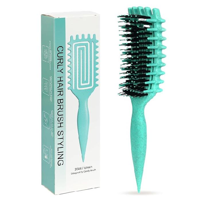 Curl Defining Brush for Curly Hair Wet – Detangling & Styling Brush for Women & Men, Wet & Dry Use, Reduces Frizz & Enhances Curls, Defines 2A to