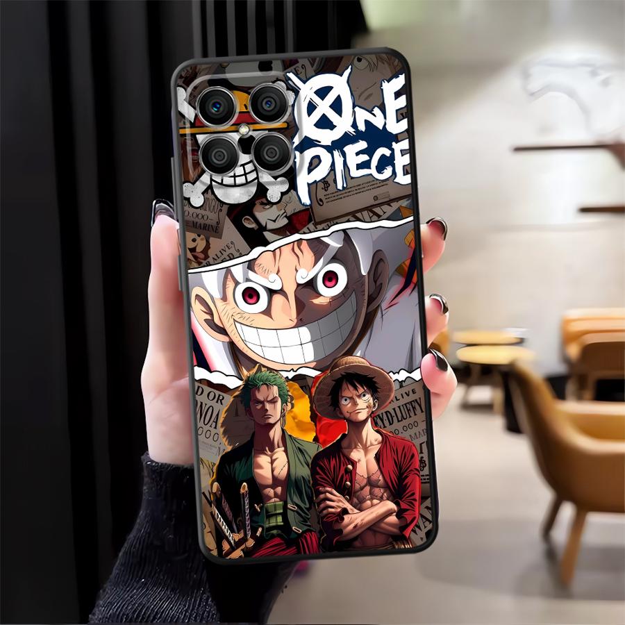 Ones Pieces Luffys Anime Black Soft Phone Cover Case for Honor X8 200 400 Lite X7 70 X6 8X 90 X5b Magic5Lite X9a