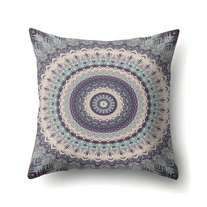 American Retro Ethnic Bohemian Polyester Pillow Case Car Decoration Home Printed Waist Rest Pillow Case