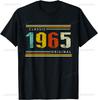 Vintage 1965 Funny 60th Birthday Gifts 60 Years Old Retro T-Shirt Casual Mens Clothing Graphic T Shirts Camisas Streetwear