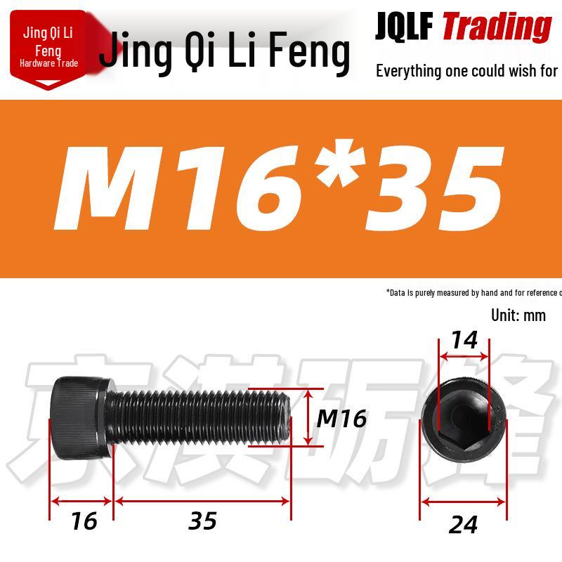 M6-M24 High-Strength Black Hex Socket Reverse Thread Cap Screw
